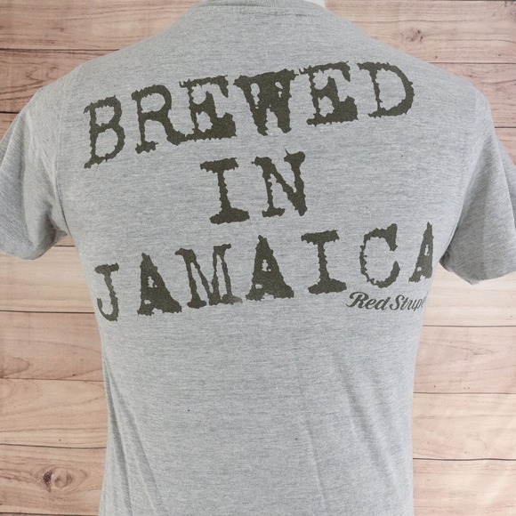 VTG RED STRIPE BEER BREWED IN JAMAICA DON'T JUST LIVE, LIVE RED PROMO T-SHIRT S - Picture 4 of 5
